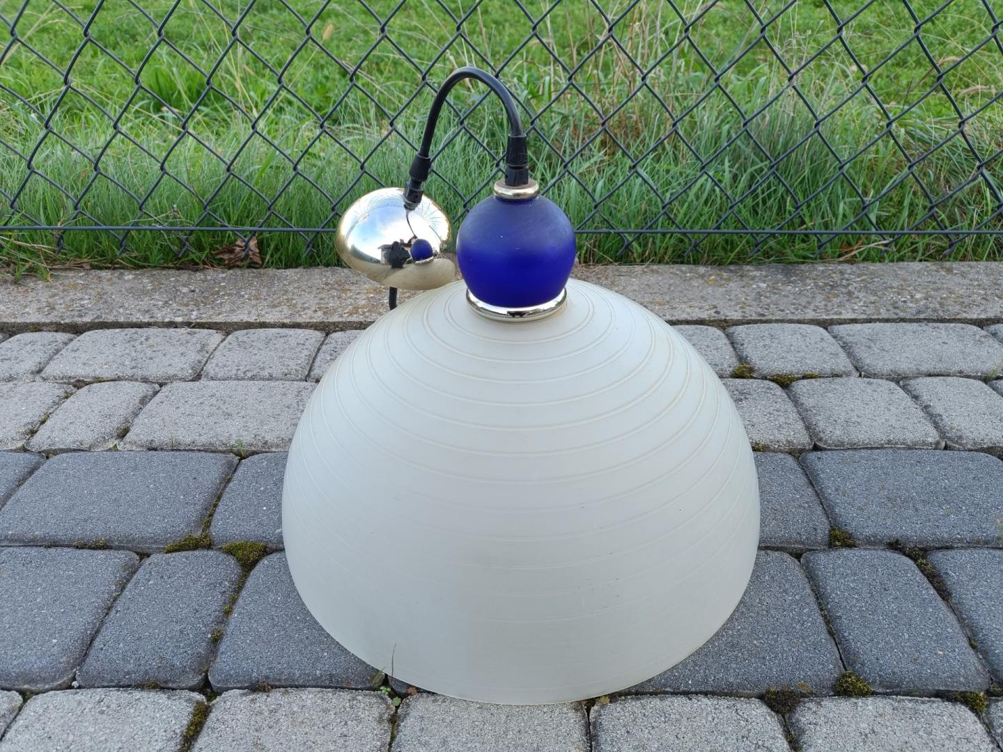 LAMPA wisząca sufitowa szklana / Średnica 38cm / Mleczne szkło