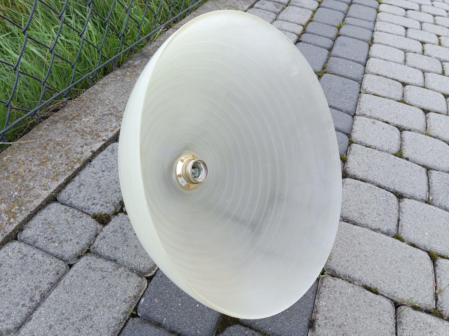 LAMPA wisząca sufitowa szklana / Średnica 38cm / Mleczne szkło
