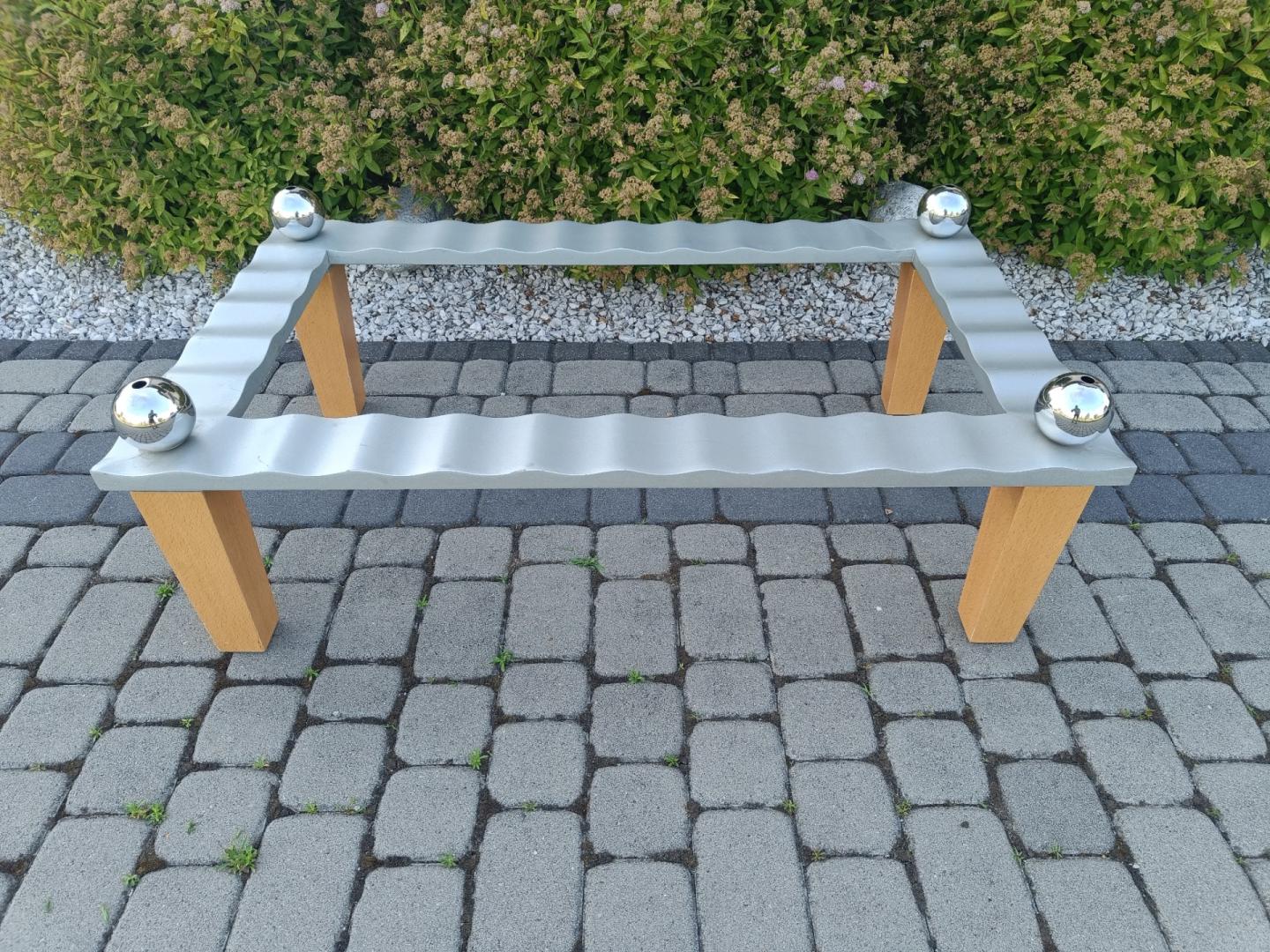 Stolik kawowy / Ława niska bez blatu 110x65cm Wys. 40cm / Nogi + rama