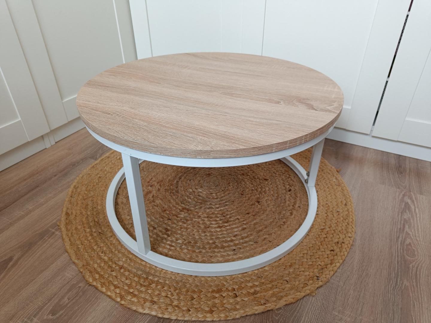 STOLIKI okrągłe Kodia 80+60cm / Zestaw dwóch niskich stolików kawowych