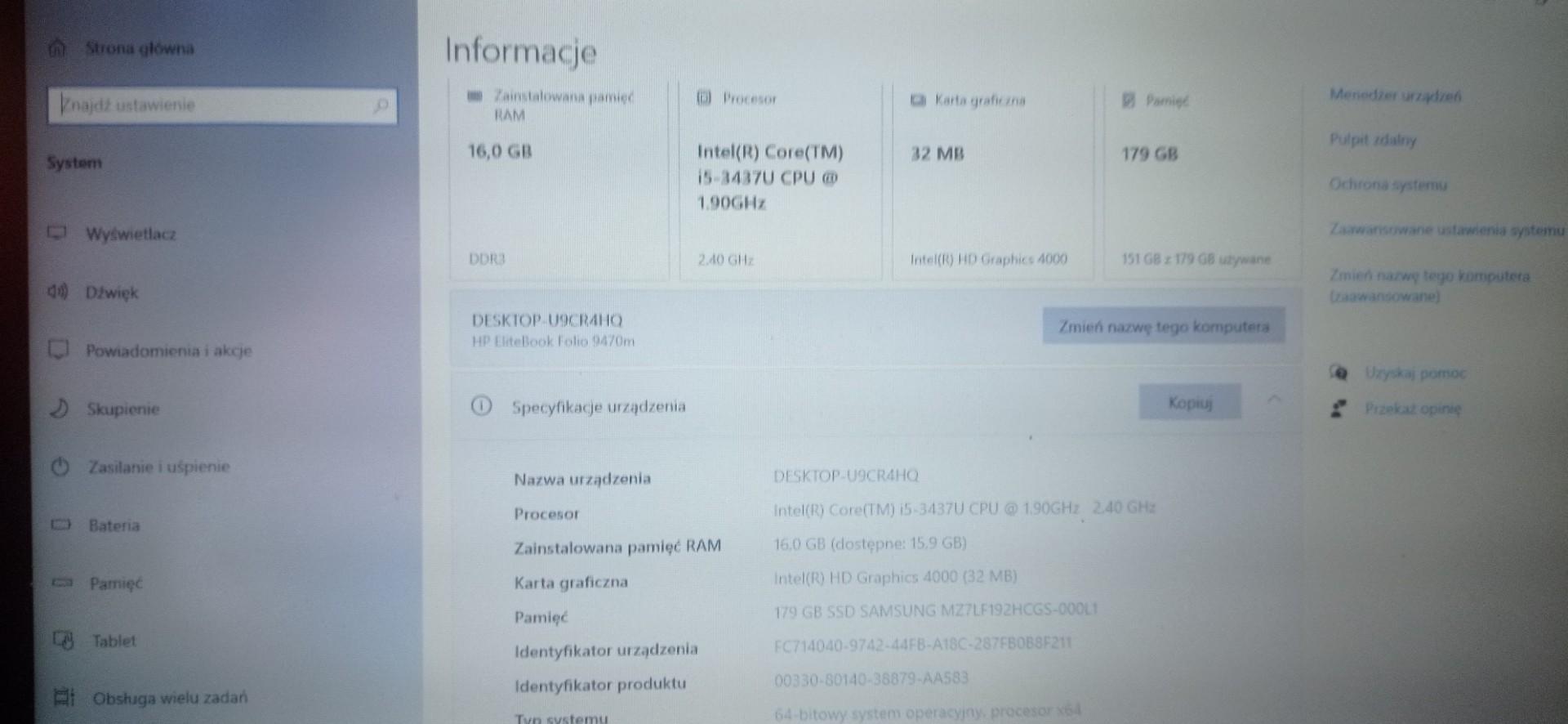 hp elitebook 9470m folio