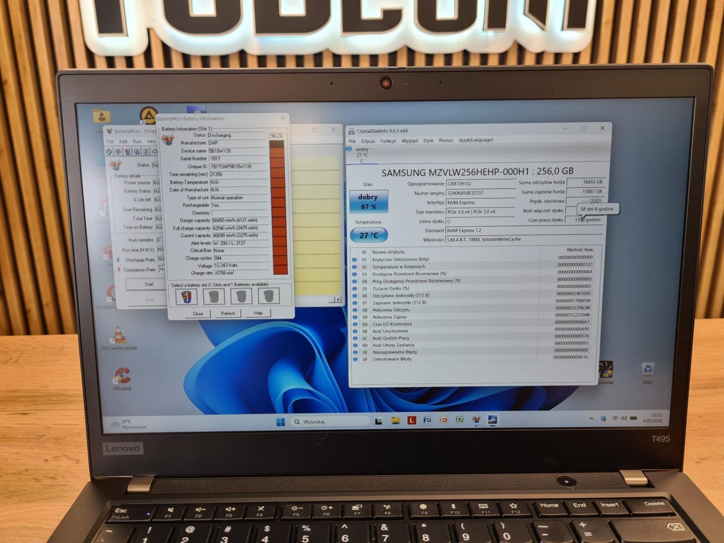 lenovo thinkpad t495 fhd ips ryzen 5 pro radeon vega 8 16gb ram win11
