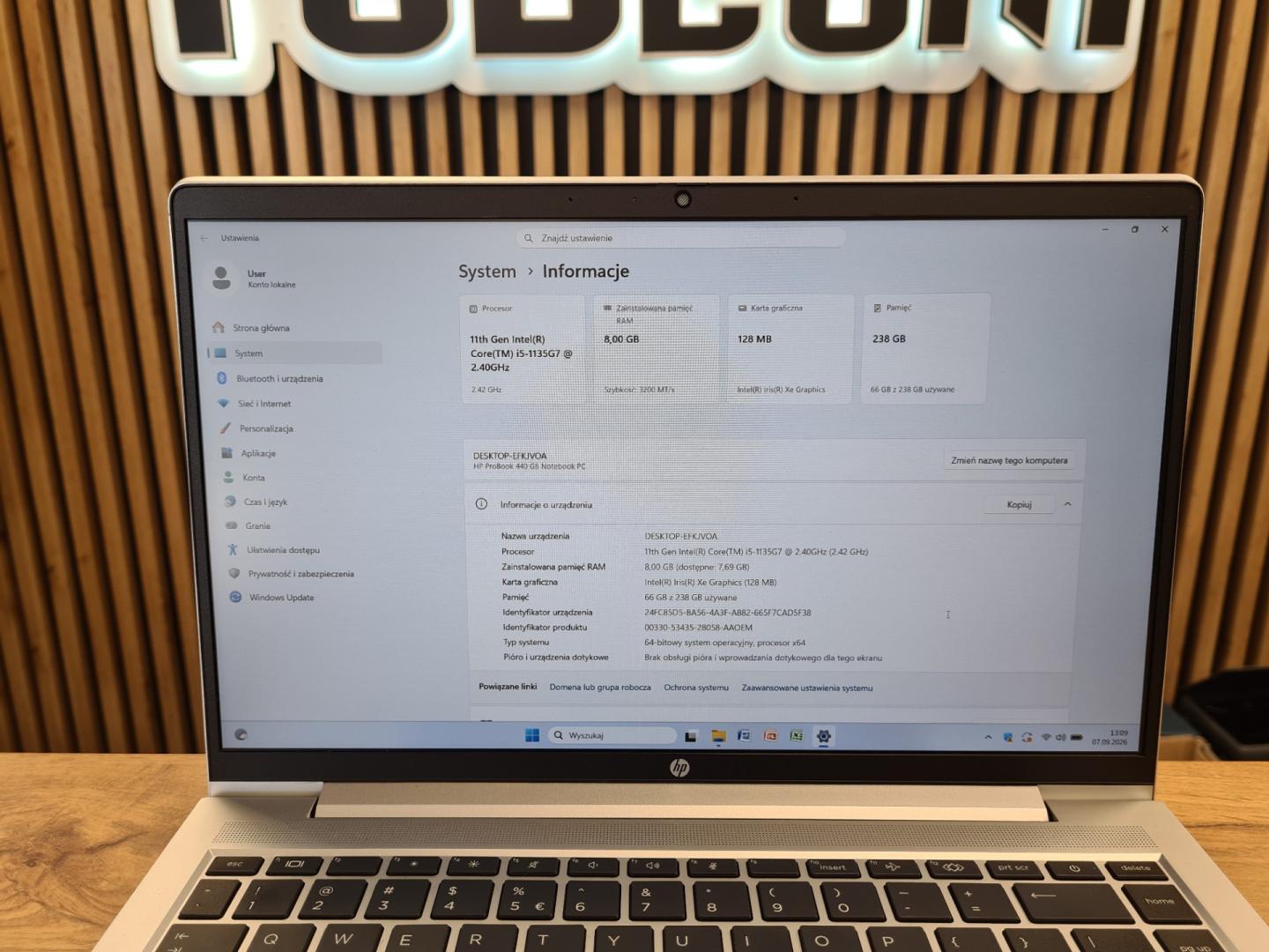 hp probook 440 g8 fhd ips i5-1135g7 8gb ram 256gb ssd windows 11