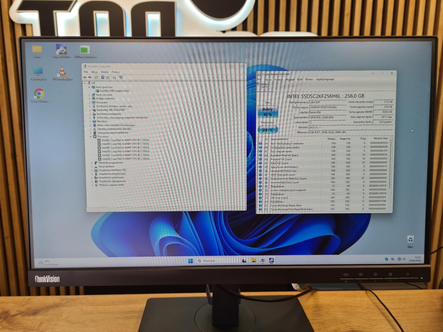 komputer hp prodesk 400 g4 core i5-8500t 6 rdzeni 8gb ram 256gb ssd