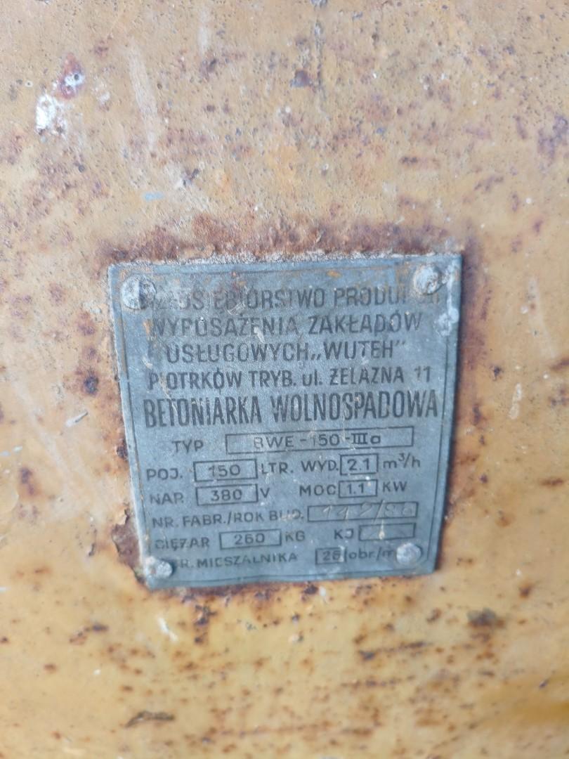 Betoniarka WUTEH 150 litrów