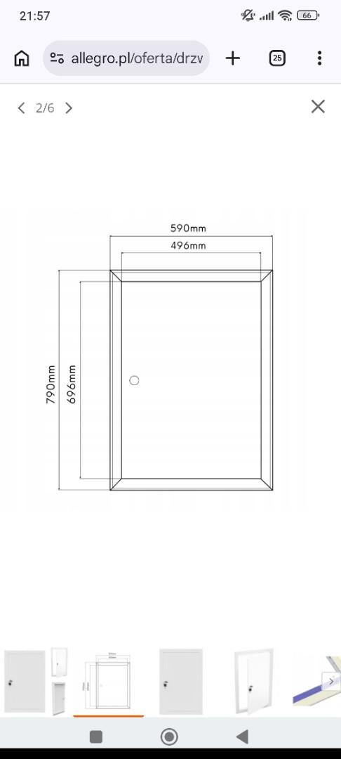 Drzwiczki Rewizyjne Metalowe Rewizja 50x70