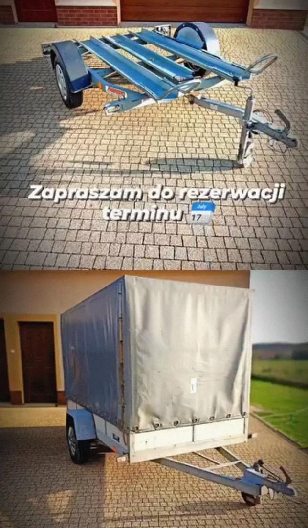Przyczepa ciężarowa 280x150 dmc 750kg wypożycz kat B
