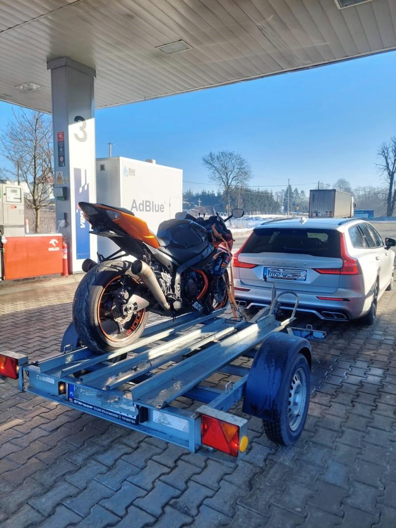 Przyczepka samochodowa do przewozu motocykli dmc 750 kg transport