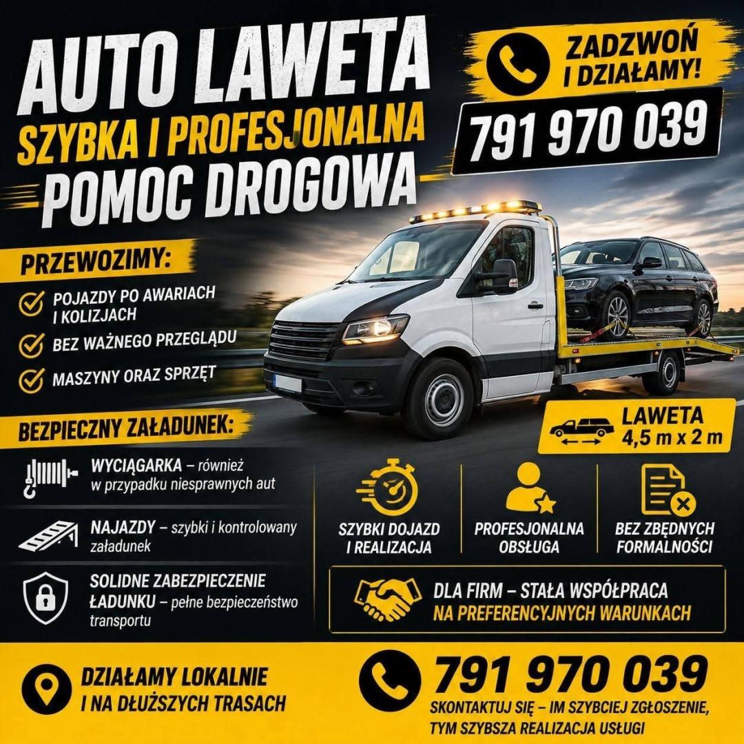AUTOLAWETA pomoc drogowa transport samochodowy