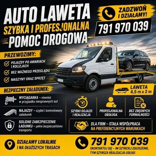 Pomoc drogowa transport lawetą 791970039 autolaweta