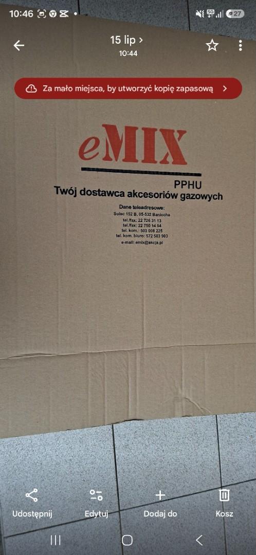 Szafka gazowa Z3 600x600x250mm Skrzynka BIAŁA