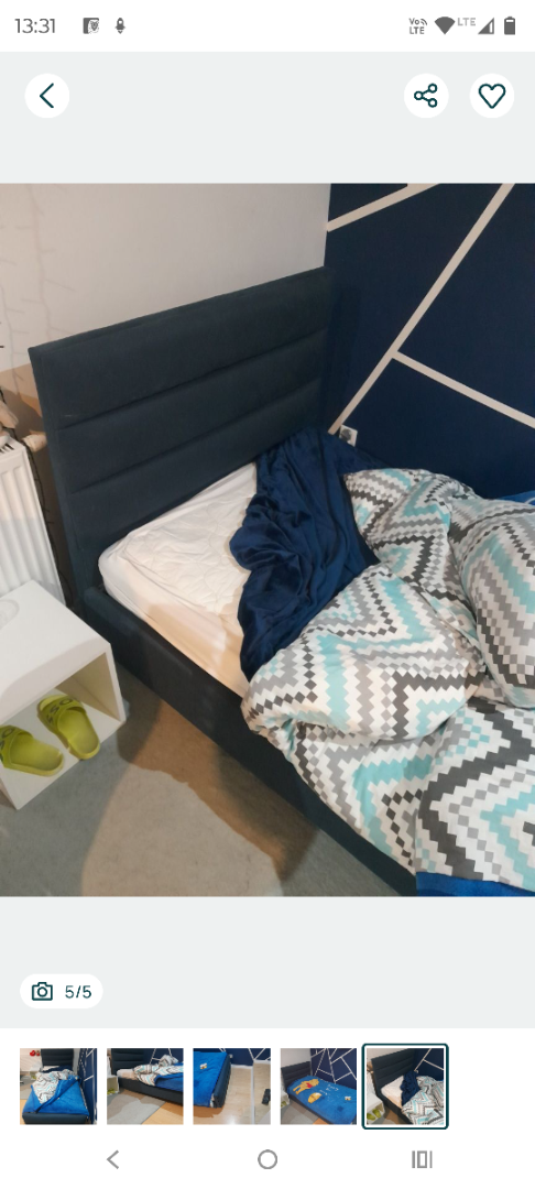 Łóżko 100cm z materacem