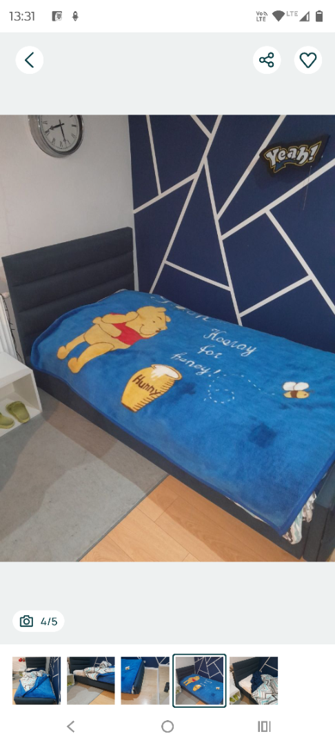 Łóżko 100cm z materacem