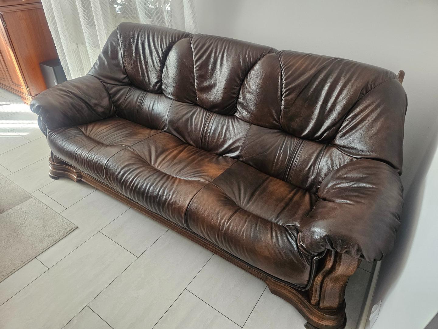 Sofa z naturalnej skóry