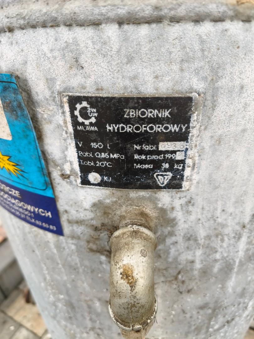 Zbiornik hydroforowy 150l z osprzętem. używany.  na sprzedaż