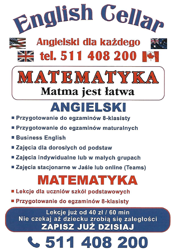 angielski + matematyka