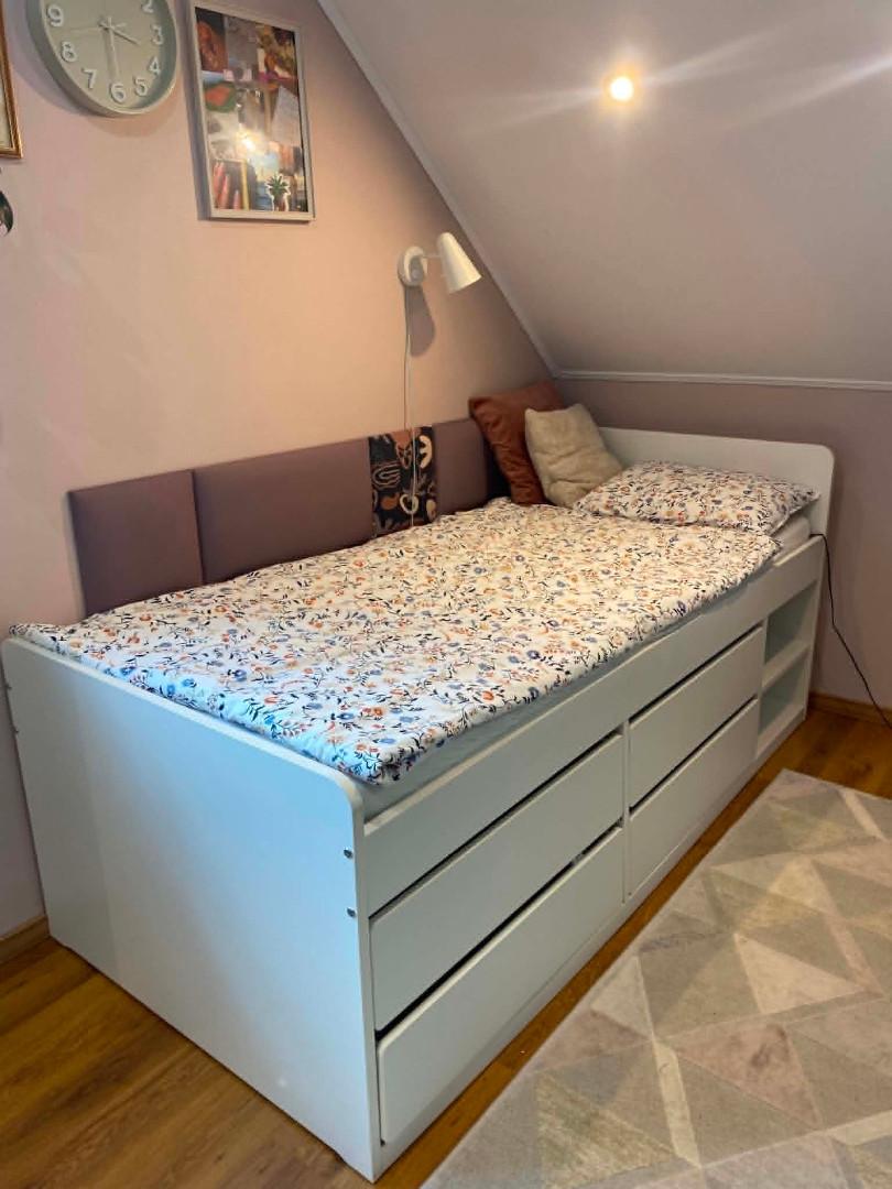 łóżko z szufladami slakt 90/200 z ikea