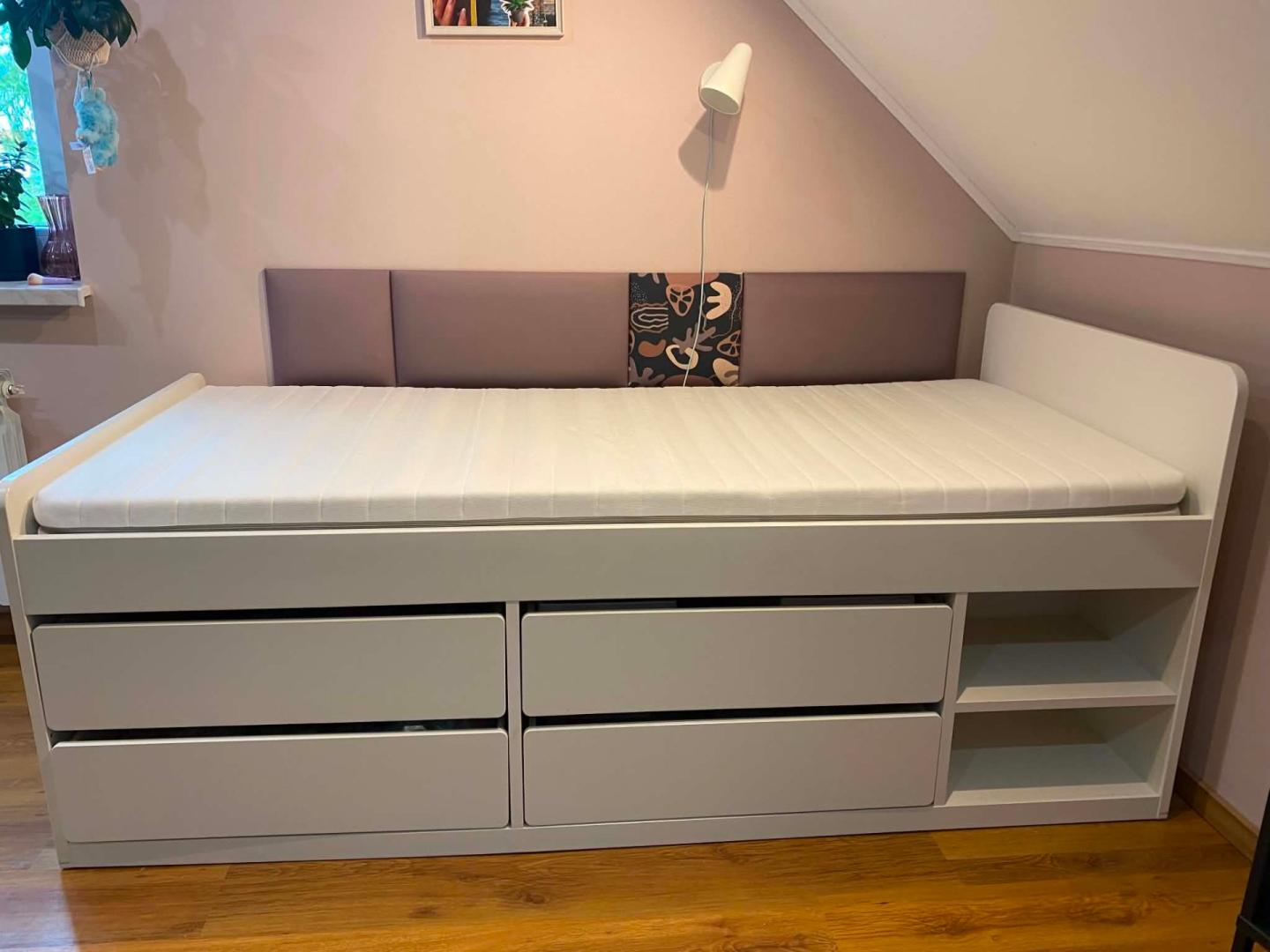łóżko z szufladami slakt 90/200 z ikea