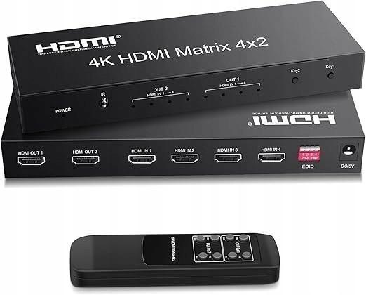 Matrix HDMI 4 x 2 Switch Splitter 3D 4Kx2K pilot Zamienię za Telefon