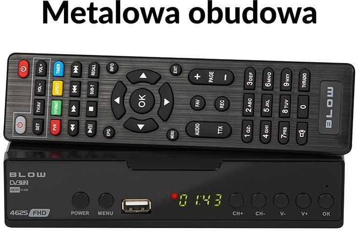 tuner dekoder dvb-t2 tv naziemnej h.265 hevc