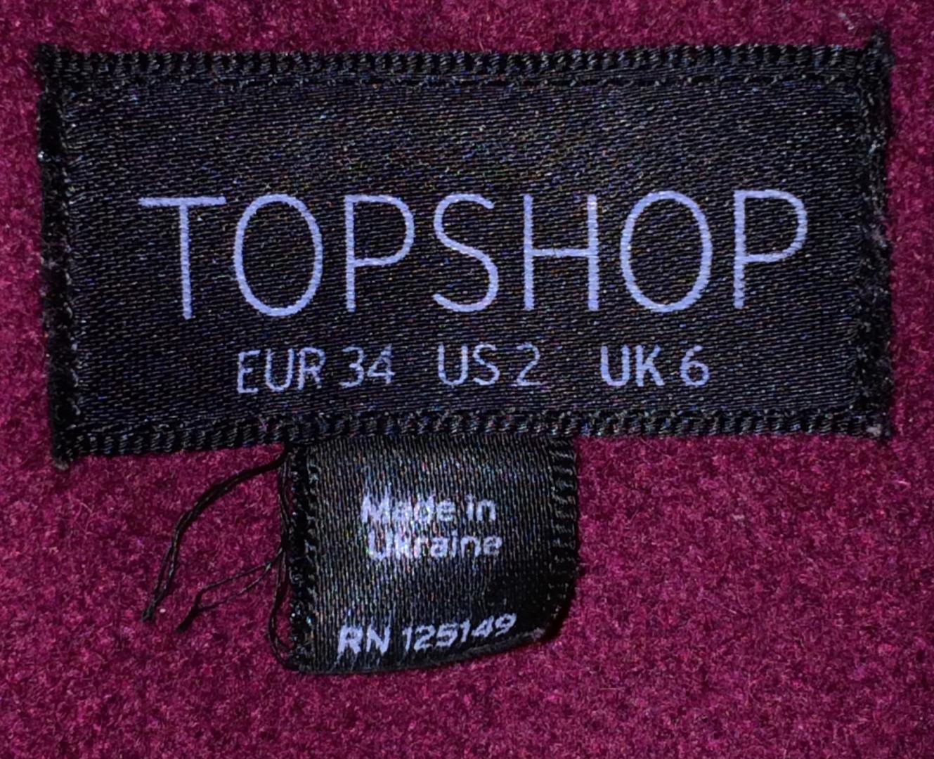 Płaszcz dziewczęcy wiosna-jesień TopShop rozm.34