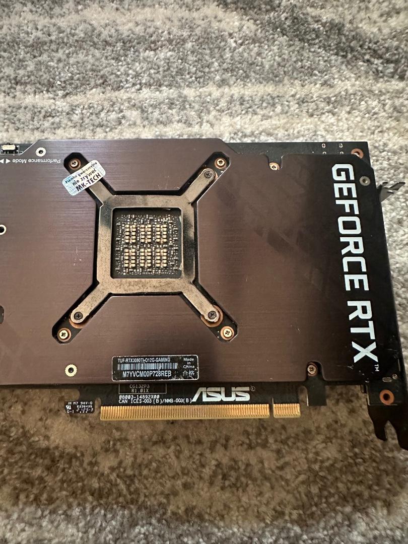asus geforce rtx 3080 ti tuf gaming oc lhr 12gb 384bit gddr6x