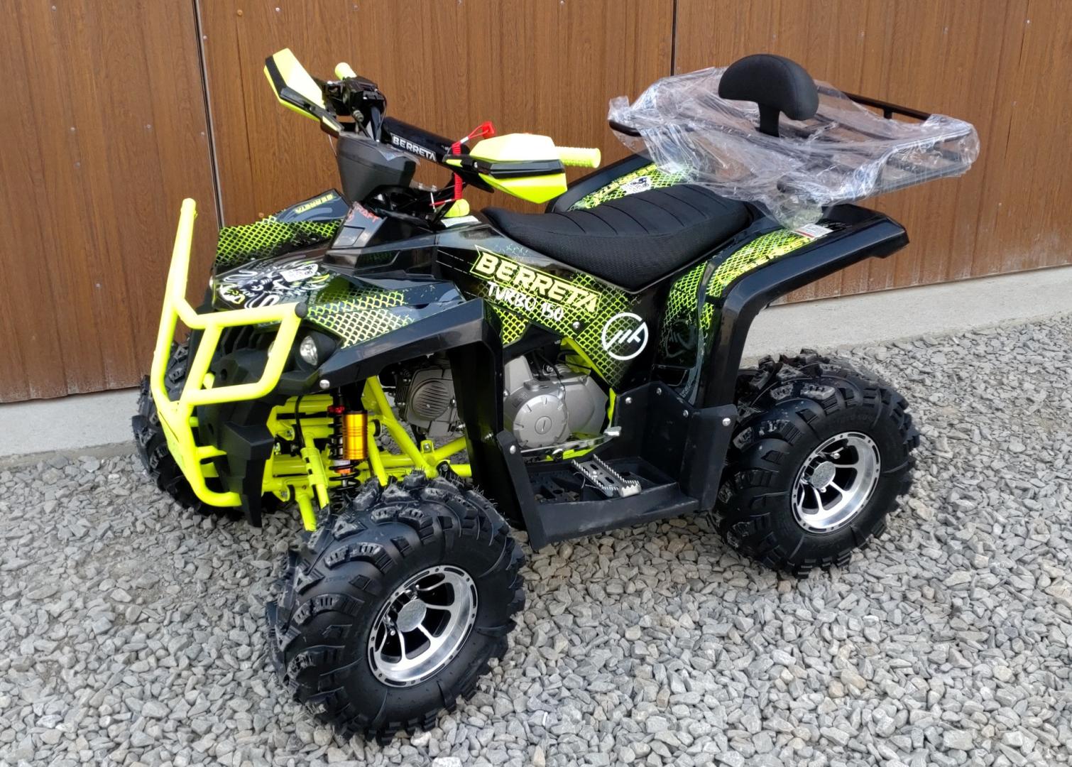 Quad 150 Beretta Turbo, Alufelgi, Licznik, Duża rama, dwa wydechy