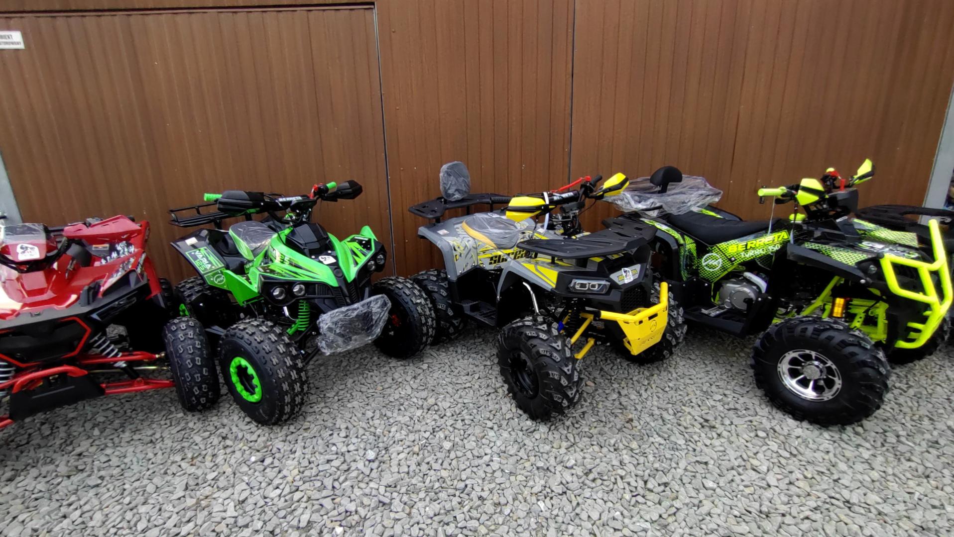 Quad 150 Beretta Turbo, Alufelgi, Licznik, Duża rama, dwa wydechy