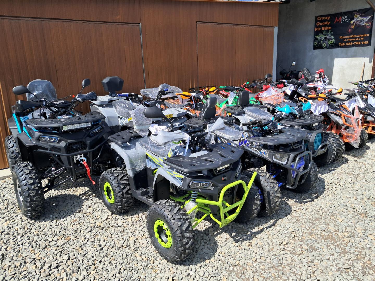 Nowe Quady 110, 125, 150, 200 mocne ramy wyciągarka, alufelgi Max Moto