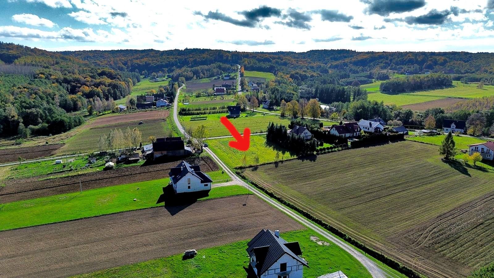 Nowa cena Działka budowlana w Sieklówce, gm. Kołaczyce, 25ar