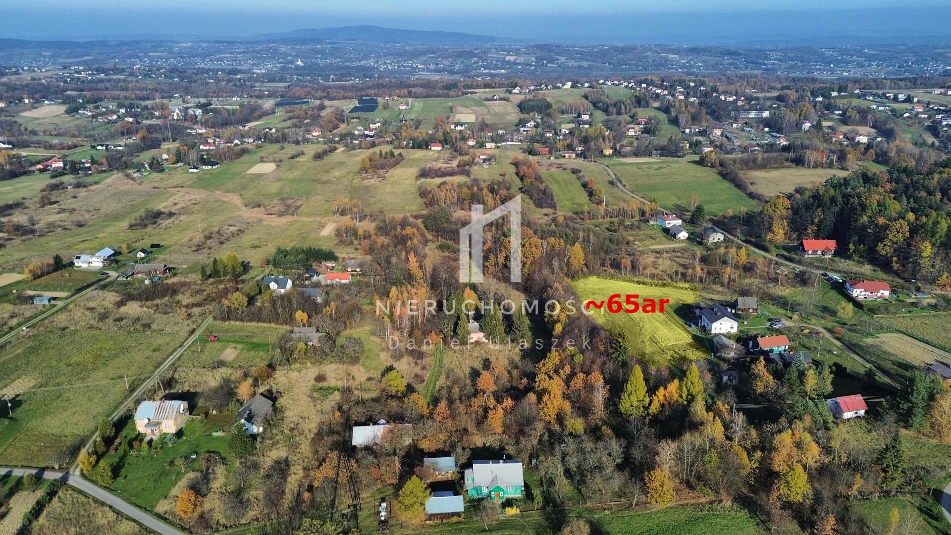 Dwie działki rolno-budowlane, Harklowa, gm. Skołyszyn, 75ar