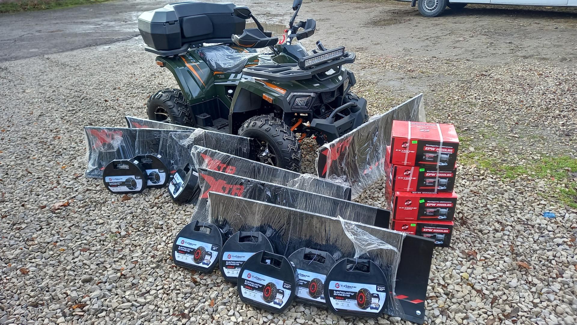 atv wyciągarka pług łańcuchy do quada