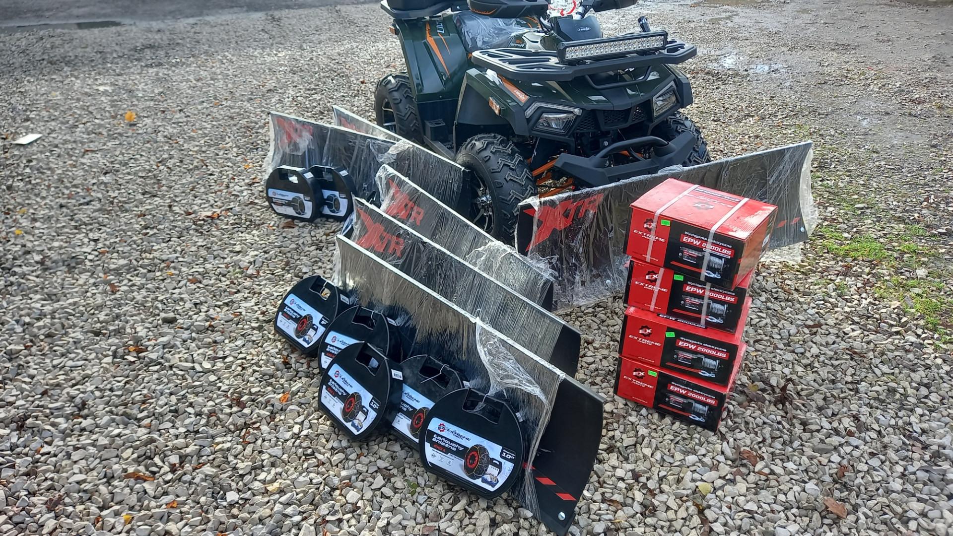 atv wyciągarka pług łańcuchy do quada