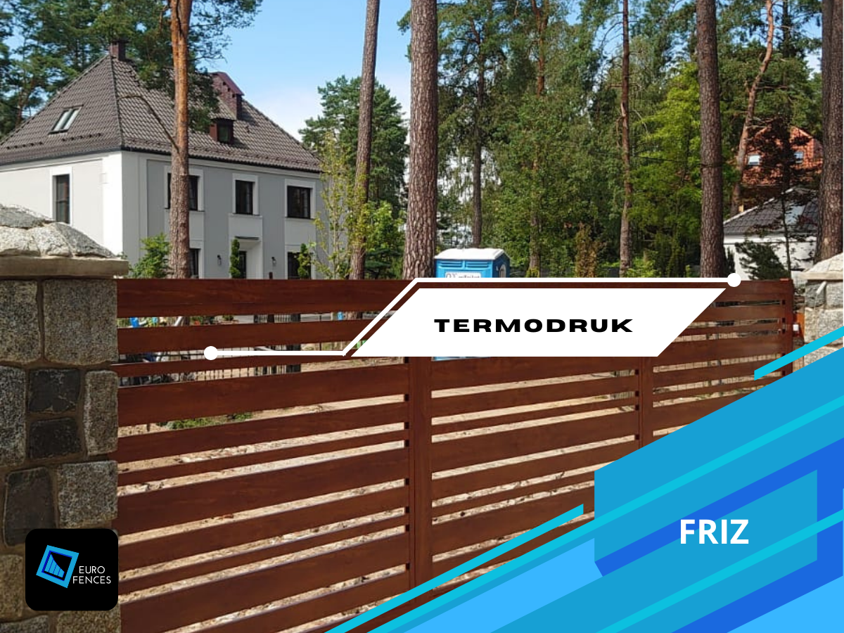 TERMODRUK Drewnopodobne ogrodzenie aluminiowe, bramy, przęsła, furtki