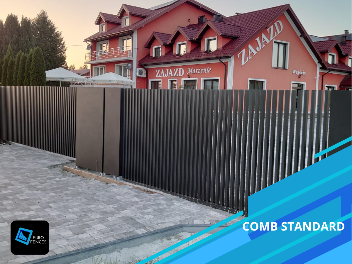 Laserowo wypalane ogrodzenia aluminiowe - model Fire - Euro Fences