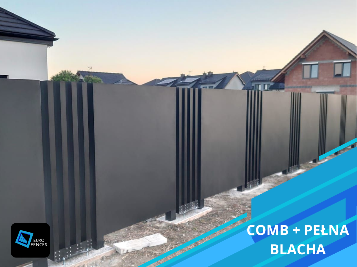 Ogrodzenie aluminiowe - model Pełna Blacha - Euro Fences