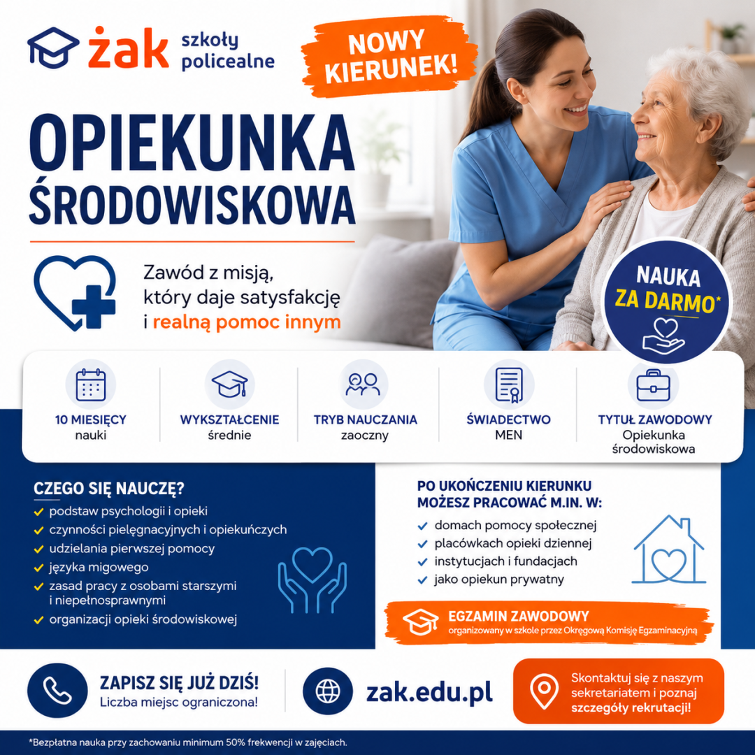 Opiekunka środowiskowa Nowy kierunek w Jaśle