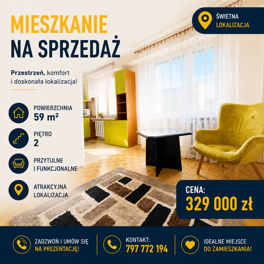 Mieszkanie z potencjałem blisko centrum Jasła