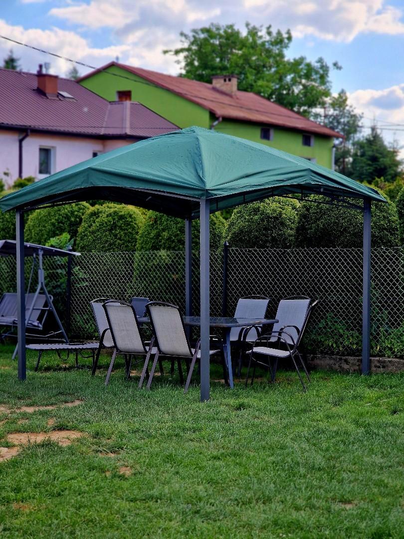 Transport nowy pawilon ogrodowy i meble