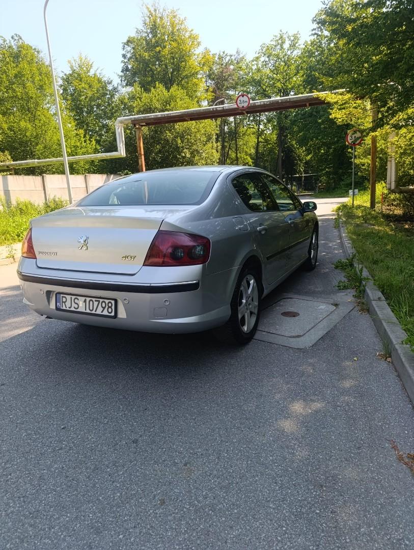 Peugeot 407  /2.0 HDi  / Sedan / Skóry/ Niski przebieg 163 tys / Alus