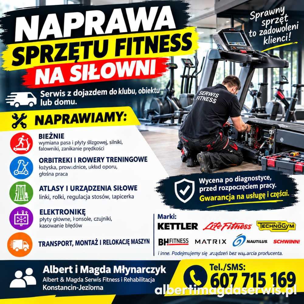 serwis sprzętu fitness i rehabilitacyjnego - serwis mobilny