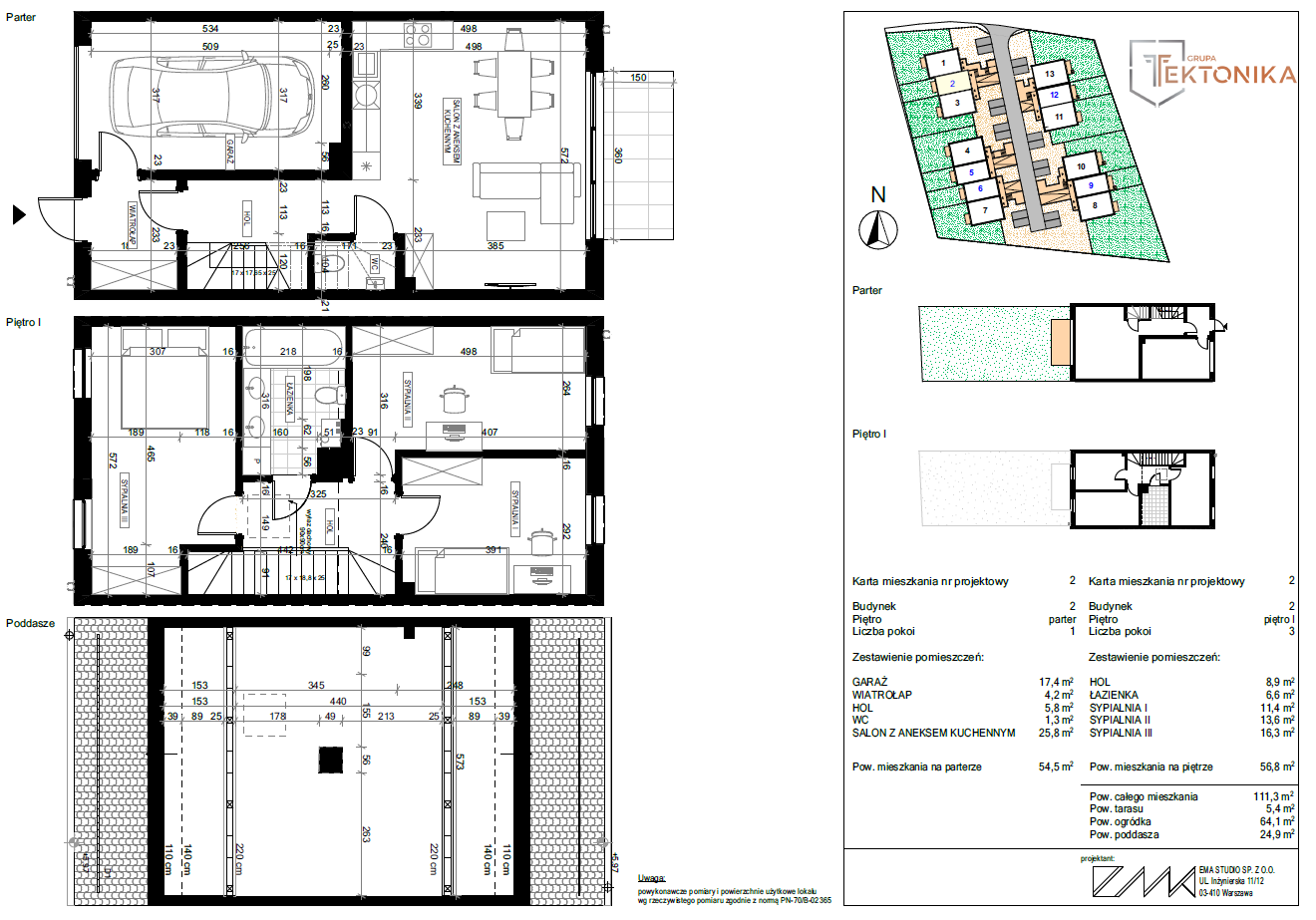 Ostatni, GOTOWY, NOWY dom z garażem 112m2 + strych + ogródek
