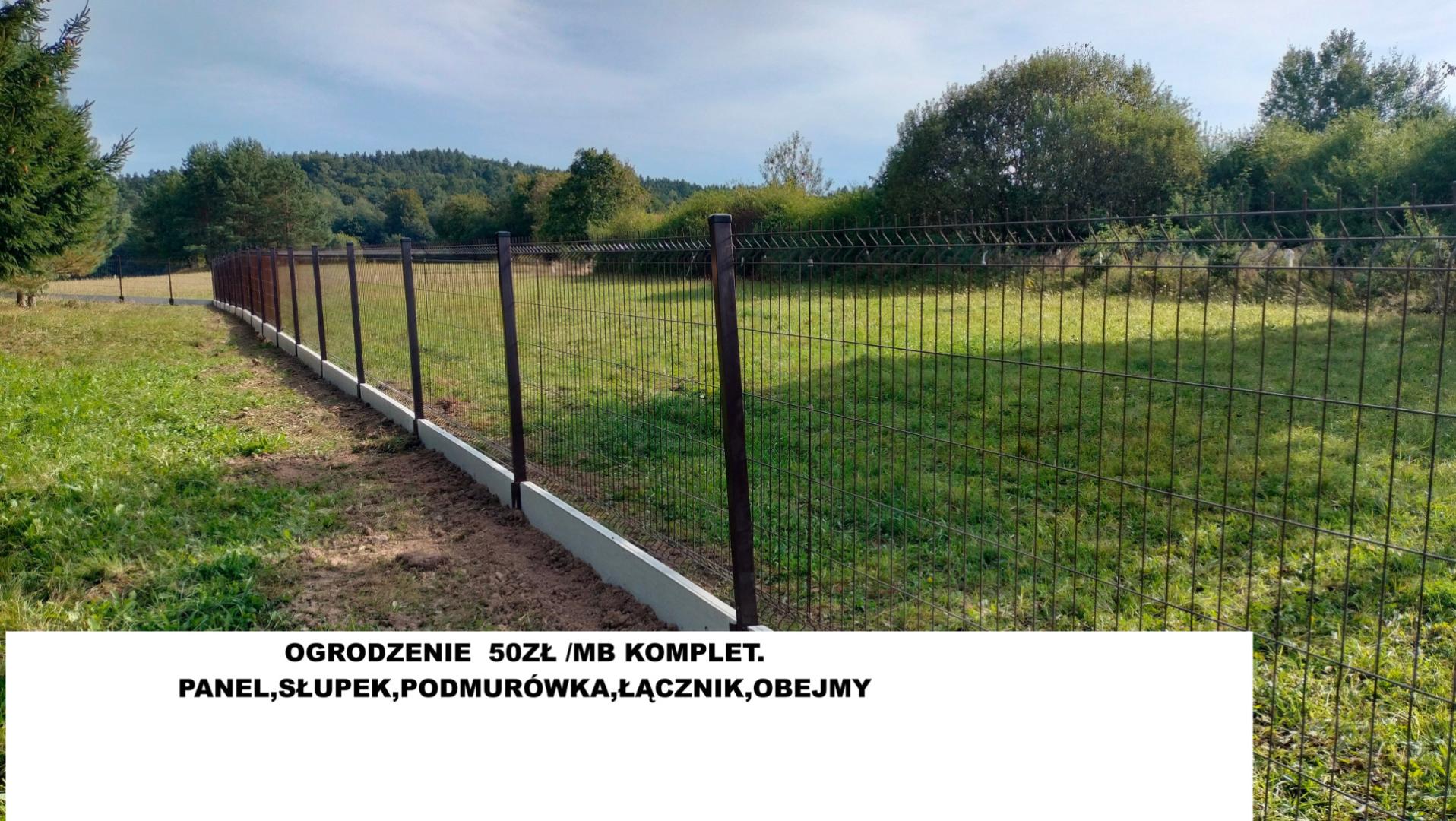 ogrodzenie panelowe h-123cm gotowe kompletne ogrodzenie