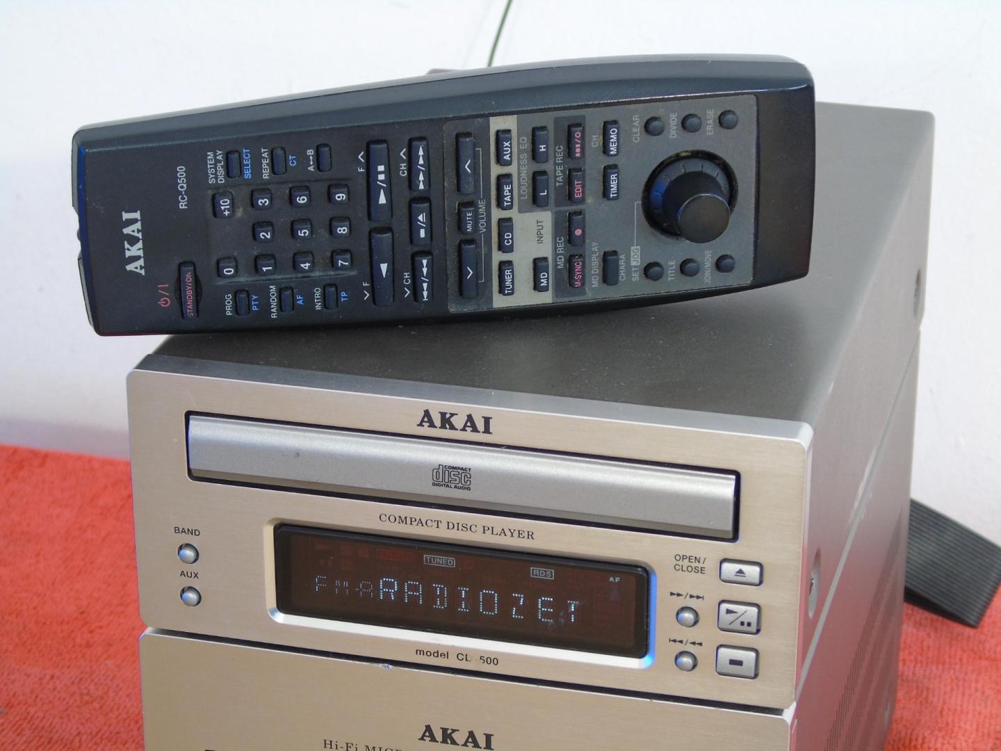 wieża akai aa-503r pilot mocna rds cd aux. dostawa.