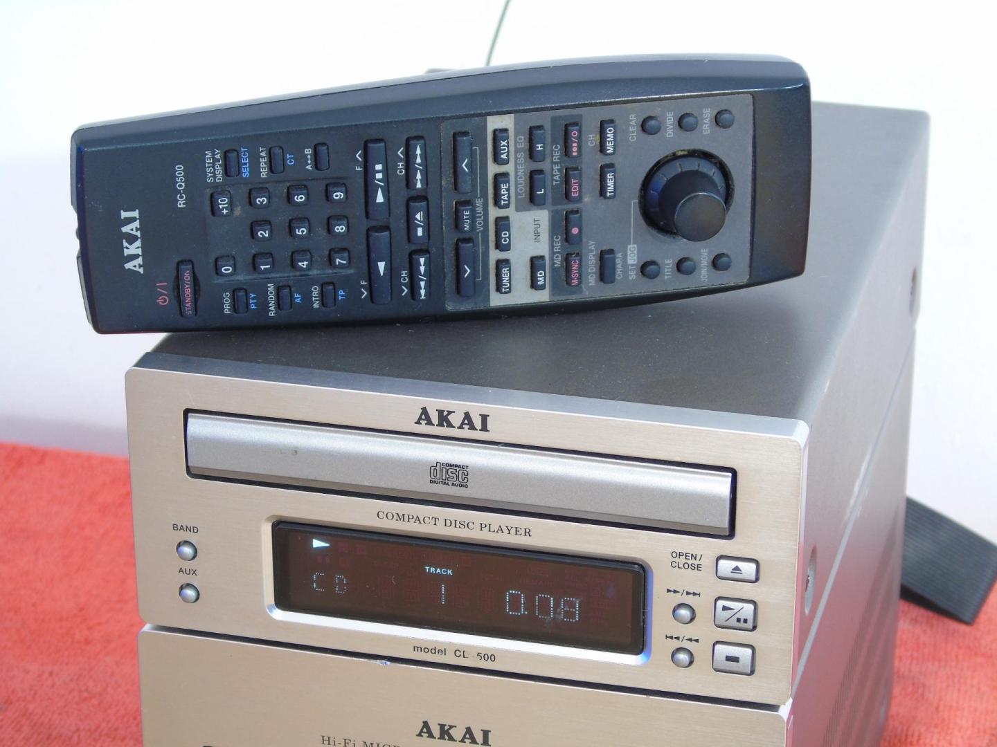 wieża akai aa-503r pilot mocna rds cd aux. dostawa.