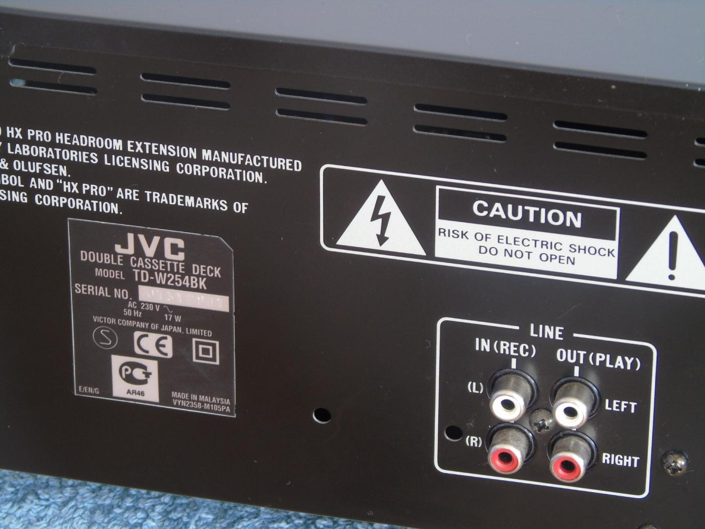 magnetofon jvc td-w254 ładny. dostawa.
