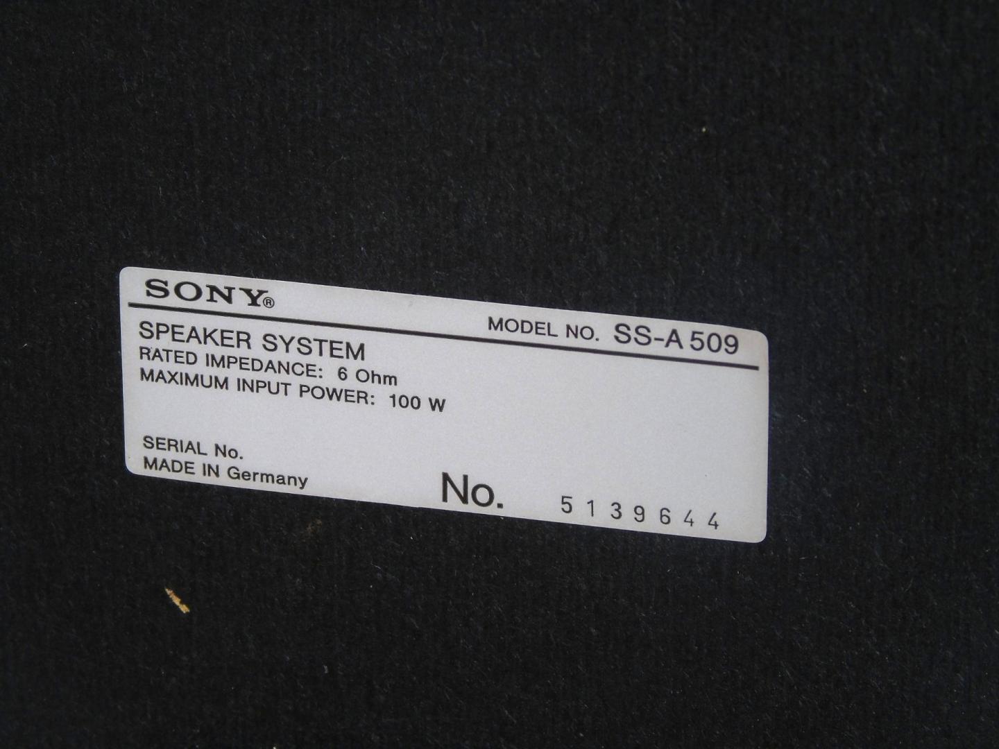 kolumny sony ss-a509 mocne 2 x 100 wat. dostawa