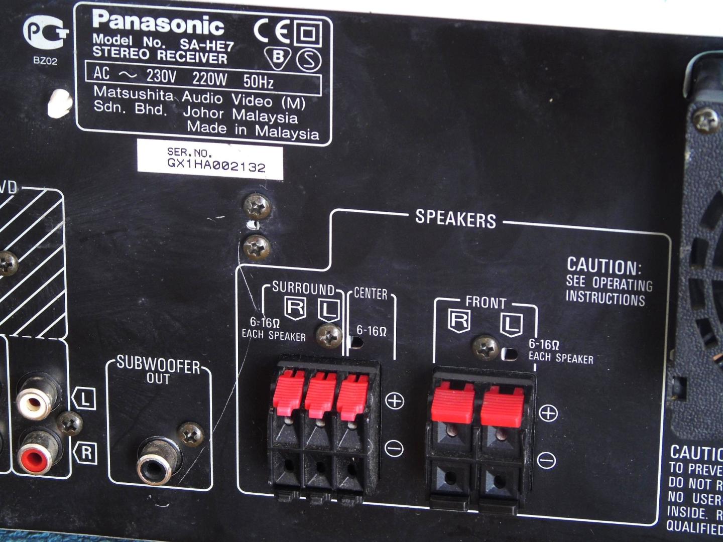 amplituner panasonic sa-he7 mocny dostawa.