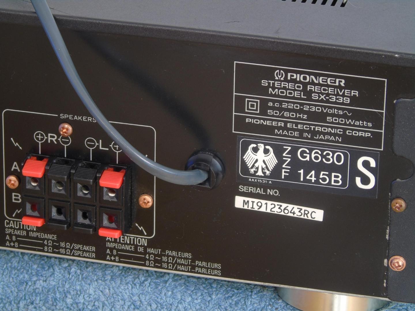 apoński amplituner Pioneer SX-339 mocny 500 wat sprawny. DOSTAWA
