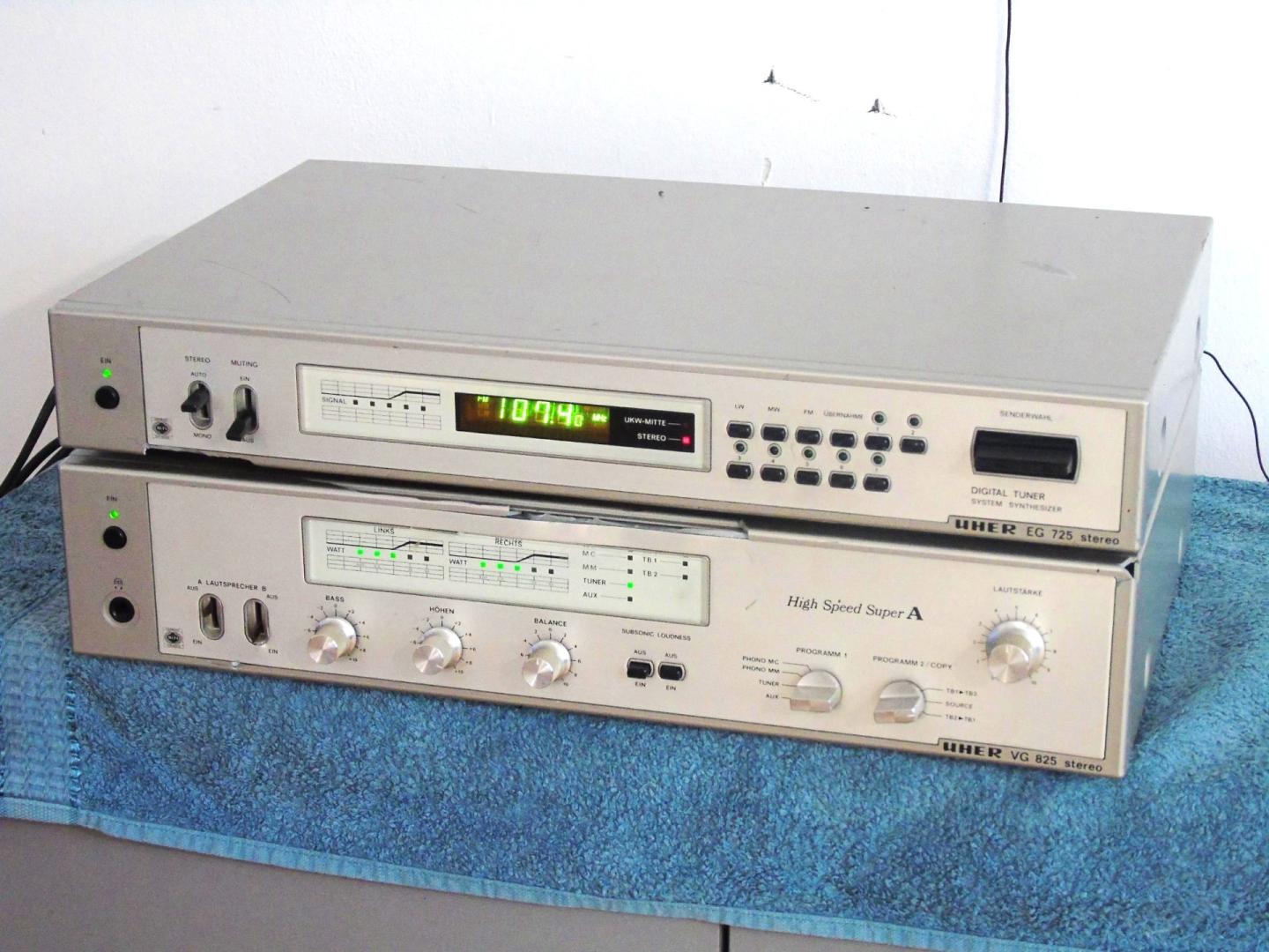 wzmacniacz i tuner uher vg-825 i eg-725 vintage. dostawa